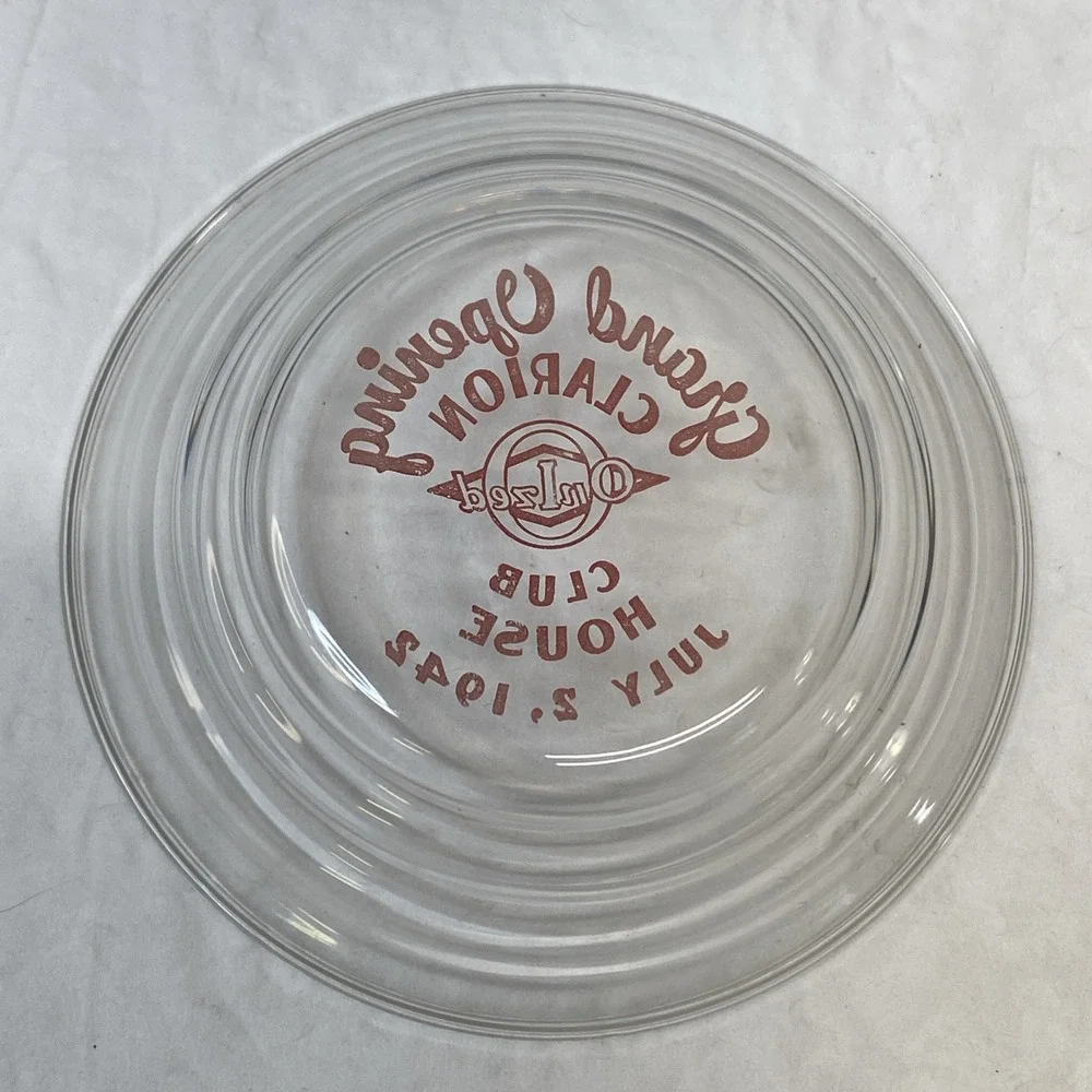 1942 Grand Opening Clarion Club House Onized Pennsylvania PA Trinket Dish‎ RARE